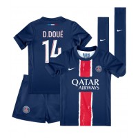 Paris Saint-Germain Desire Doue #14 Heimtrikotsatz Kinder 2024-25 Kurzarm (+ Kurze Hosen)